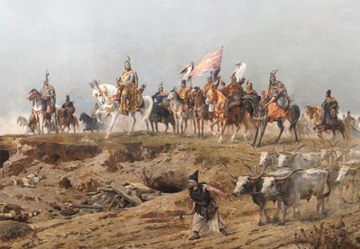 The Arrival of the Hungarians (Feszty Panorama), Detail by Arpad Feszty